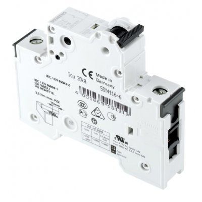 Siemens 5SY4116-6  MCB Mini Circuit Breaker 1P, 16 A, 10 kA, Curve B