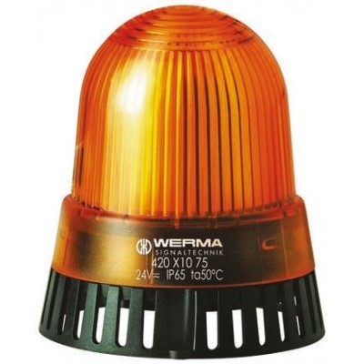 Werma 420.320.75 Werma 420 Sounder Beacon Yellow LED 24 Vac/dc