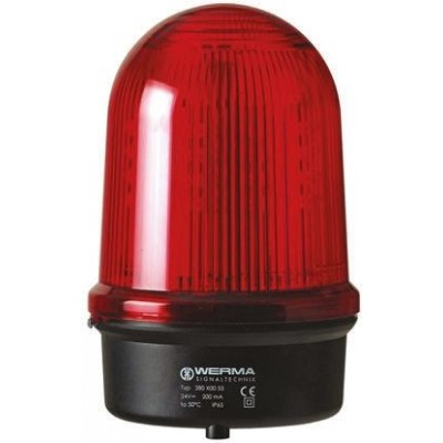 Werma 28015055 LED Blinking Beacon 280 Series Red Surface Mount 24V dc