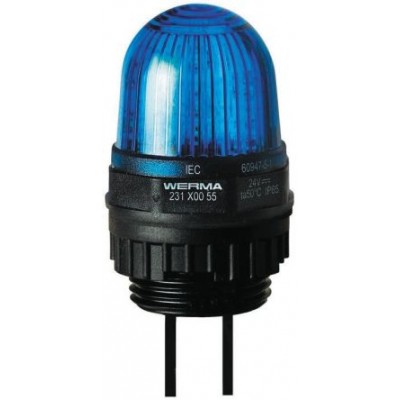 Werma 23150055 LED Steady Beacon 231 Series Blue 24V dc