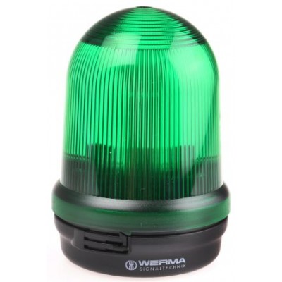 Werma 826.200.00 Series Green Steady Beacon, 12 → 240 V ac/dc, Surface Mount, Incandescent Bulb