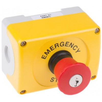 ABB 1TVC101000P3206 Emergency Stop Push Button, 1NC, Surface Mount, IP66