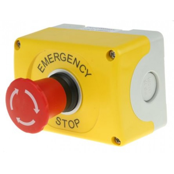 ABB 1TVL101000P3204 Emergency Stop Push Button, 1NC, Surface Mount, IP66