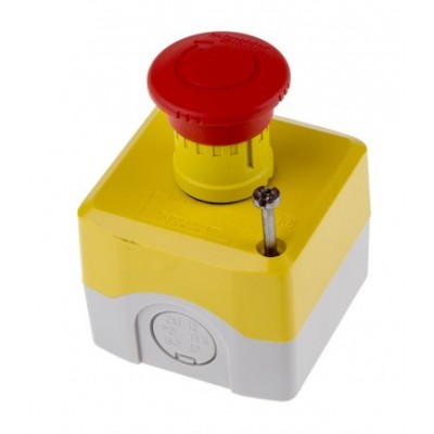 Schneider Electric XALK178 Emergency Button Twist to Reset Yellow 40mm