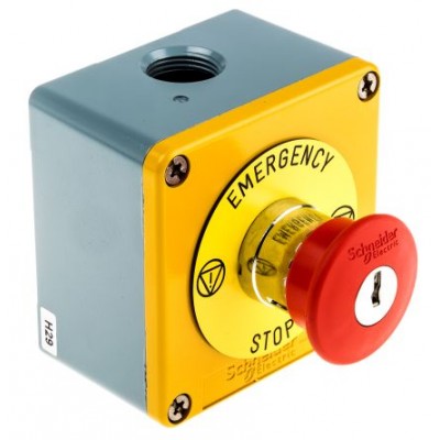 Schneider XAPJ1201SPEC0971 Emergency Button Key Reset Red 40mm