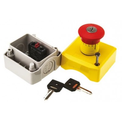 Schneider XALK188 Emergency Button Key Reset Yellow 40mm