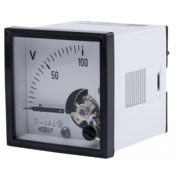 HOBUT D481MCS100V/2-001 Analogue Voltmeter DC, 45 x 45 mm