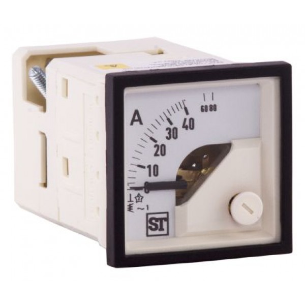Sifam Tinsley EQ44-I1822N1CAW0ST Analogue Panel Ammeter 40A AC, 48mm x 48mm