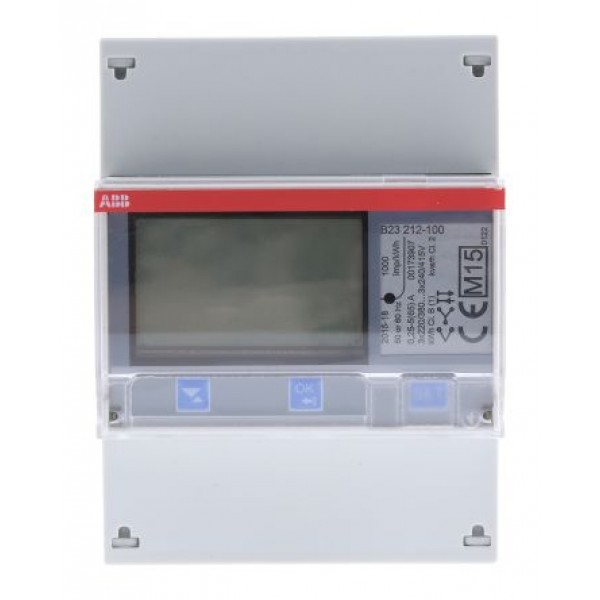 ABB 2CMA100166R1000 B23 212-100 3 Phase LCD Energy Meter, Type