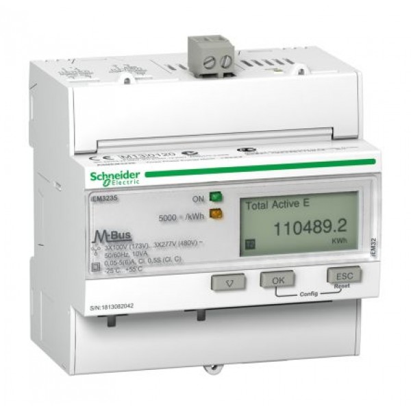 Schneider Electric A9MEM3235 Acti 9 iEM3000 LCD Digital Power Meter