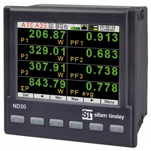 Sifam Tinsley ND30-12200U0 LCD TFT Energy Meter, Type Electrical