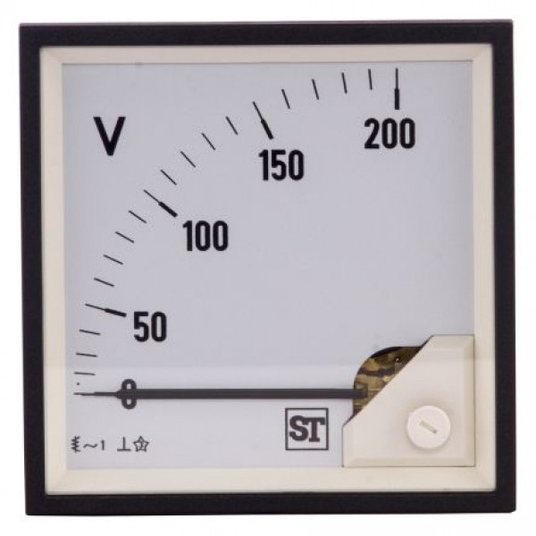 Sifam Tinsley EQ94-V65X2N1CAW0ST Analogue Voltmeter AC, 92 x 92 mm
