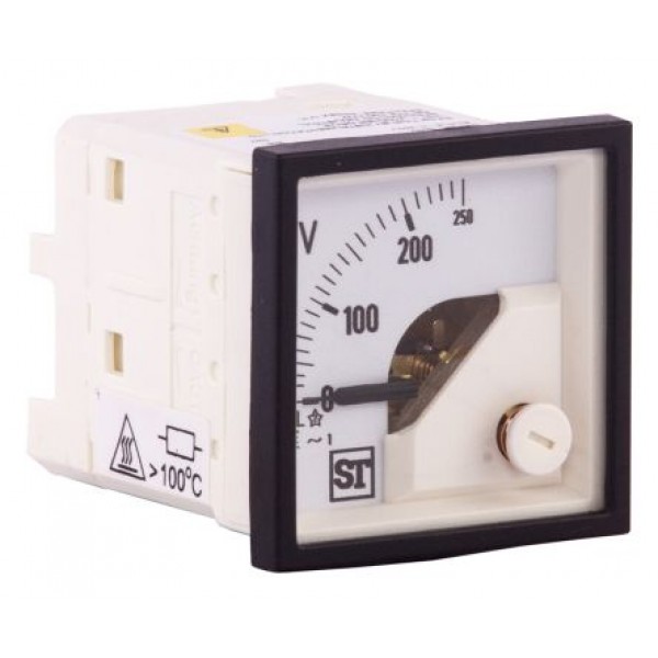 Sifam Tinsley EQ44-V67X2N1CAW0ST Analogue Voltmeter AC, 45 x 45 mm