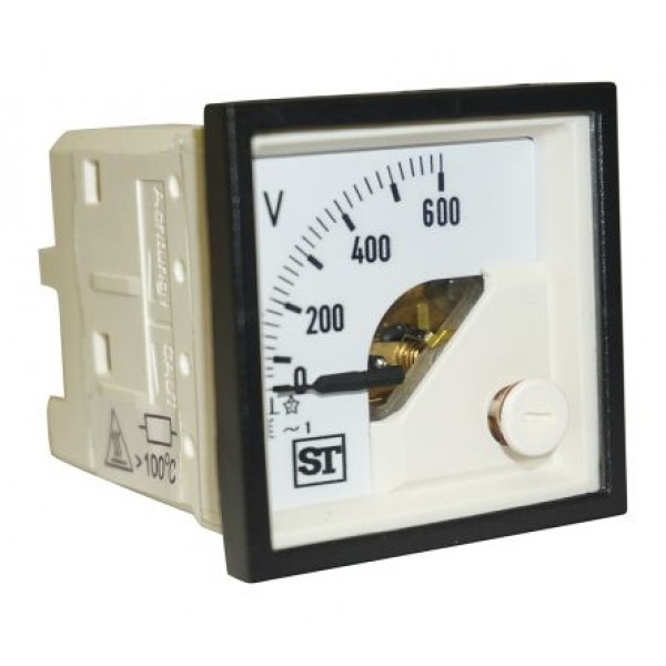 Sifam Tinsley EQ44-V71X2N1CAW0ST Analogue Voltmeter AC, 45 x 45 mm