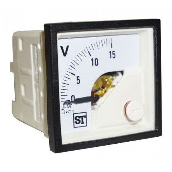Sifam Tinsley PQ44-V0TL2N1CAW0ST Analogue Voltmeter DC, 45 x 45 mm
