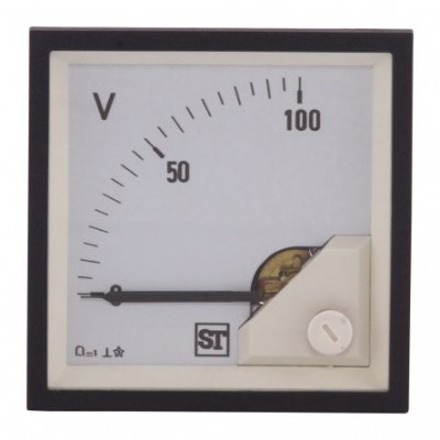 Sifam Tinsley PQ44-V0ZL2N1CAW0ST Analogue Voltmeter DC, 45 x 45 mm
