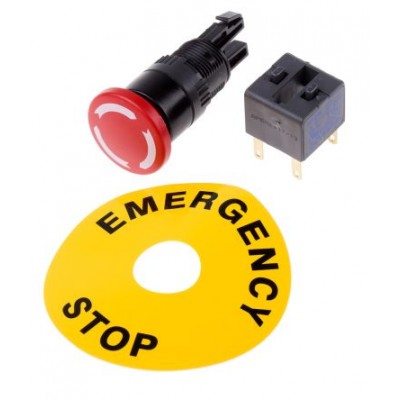 Apem A01ES-DM+A0154B-D+A01YL1 Emergency Button Twist to Reset