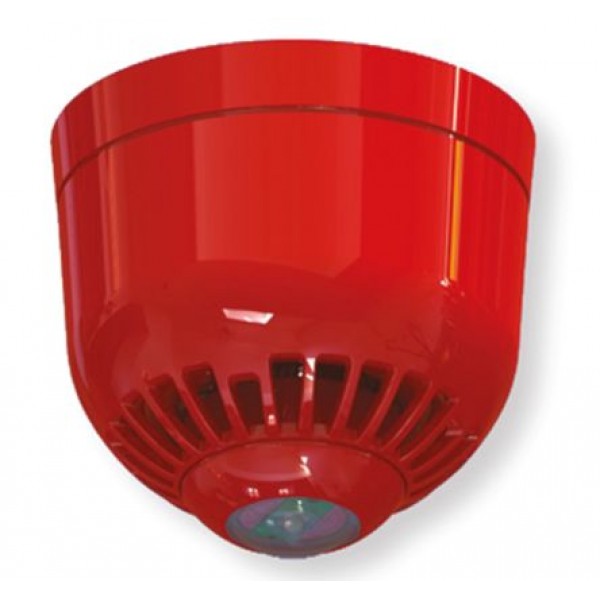Klaxon ESF-5007 Pulse Sounder Beacon 97dB Red LED 17→60Vdc