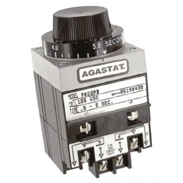 TE Connectivity 7022PB Timer Relay, Screw, 0.5 → 5 s, DPDT