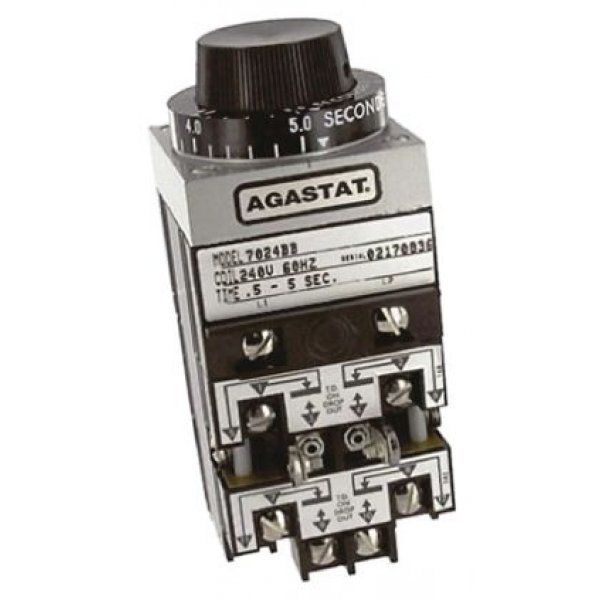 TE Connectivity 7024AB Timer Relay, Screw, 0.5 → 5 s, 4PDT