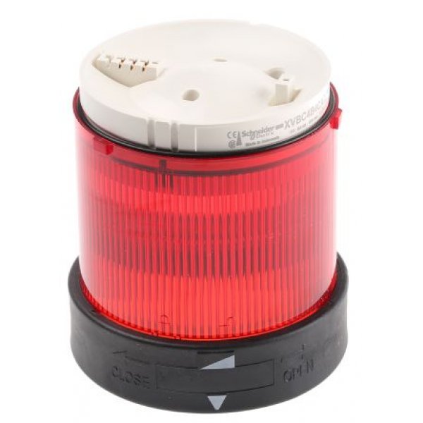Schneider Electric XVBC4B4 Red Flashing Effect Beacon Unit, 24 V ac/dc, Incandescent / LED Bulb