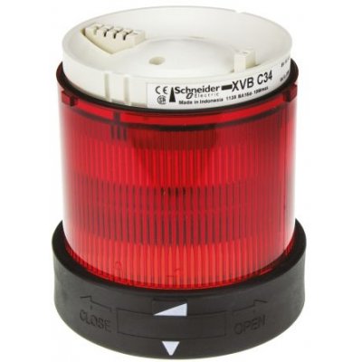 Schneider Electric XVBC34 Red Steady Effect Beacon Unit, 250 V, Incandescent / LED Bulb