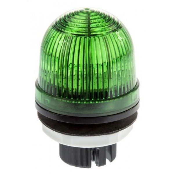 Werma 801.200.75 Series Green Steady Beacon, 24 V ac/dc, Panel Mount, LED Bulb