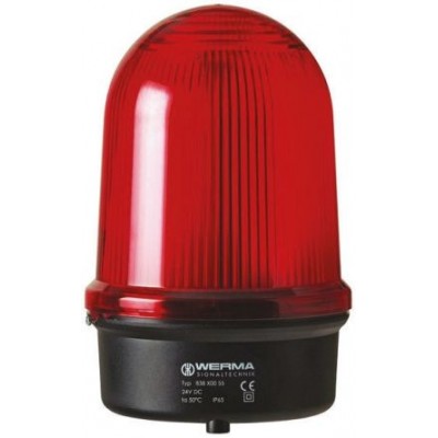Werma 280.120.55 Series Red Rotating Beacon, 24 V dc, Surface Mount