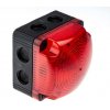 Werma 853.110.55 Series Red Flashing Beacon, 24 V dc, Surface Mount, Wall Mount, LED Bulb