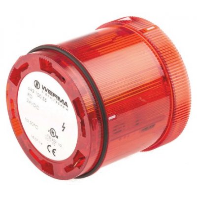 Werma 643.100.55 Series Red Flashing Effect Beacon Unit, 24 V dc, Xenon Bulb