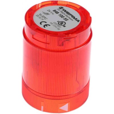 Werma 848.100.55 Series Red Steady Effect Beacon Unit, 24 V ac/dc, LED Bulb, AC, DC, IP54