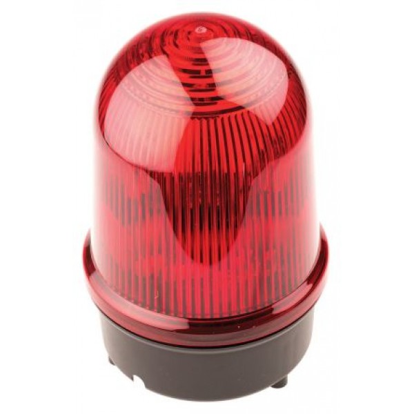 Werma 838.100.68 Series Red Double Flashing Beacon, 230 V ac, Surface Mount, Xenon Bulb
