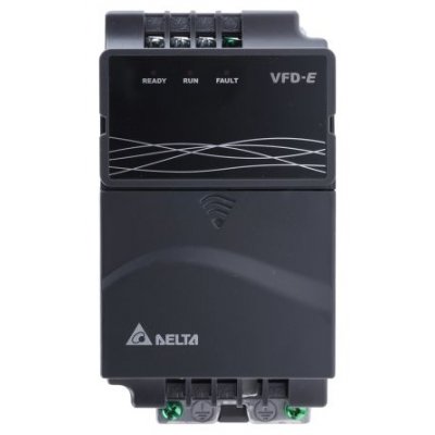 Delta Electronics VFD015E43T VFD-E Inverter Drive, 3-Phase In, 0 → 600Hz Out, 1.5 kW, 460 V ac, 4.3 A