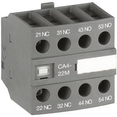 ABB 1SBN010140R1122 CA4-22M Auxiliary Contact - 2NC + 2NO, 4 Contact, Front Mount, 6 A