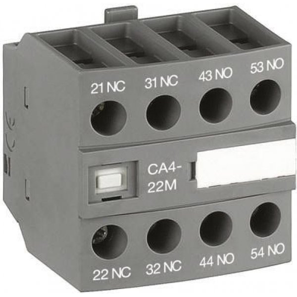 ABB 1SBN010140R1113 CA4-13M Auxiliary Contact - 1NO + 3NC, 4 Contact, Front Mount, 6 A