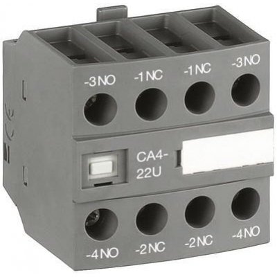 ABB 1SBN010140R1340 CA4-40U Auxiliary Contact - 4NO, 4 Contact, Front Mount, 6 A