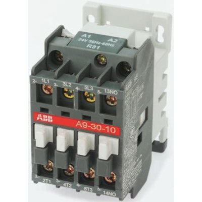 ABB 1SBL321001R8410 A40 A Line Contactor, 110 V ac Coil, 3 Pole, 60 A, 18.5 kW, 3NO