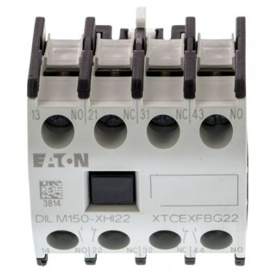 Eaton 277950 DILM150-XHI22 Auxiliary Contact - 2NC + 2NO, 4 Contact, Front Mount