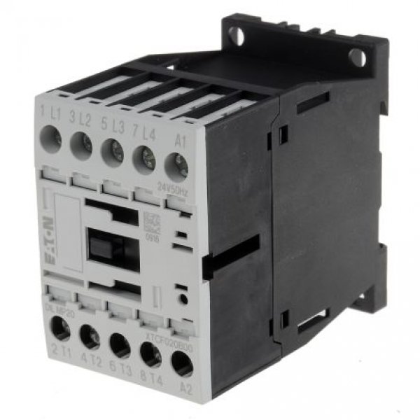 Eaton 276957 DILMP20(24V50HZ) Contactor, 24 V ac Coil, 4 Pole, 20 A, 5.5 kW, 4NO