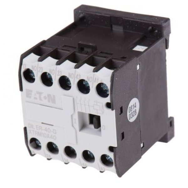 Eaton 010223 DILER-40-G(24VDC) 4 Pole Contactor, 4NO, 3 A, 24 V dc Coil