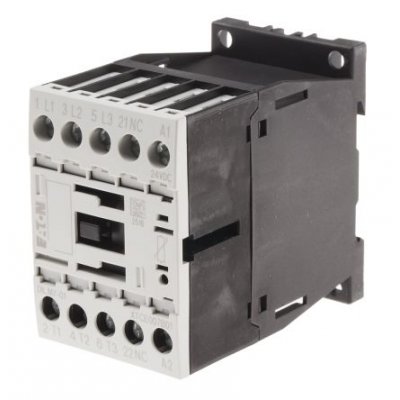 Eaton 276600 DILM7-01(24VDC) Contactor, 24 V dc Coil, 3 Pole, 7 A, 3 kW, 3NO