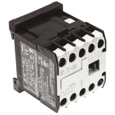 Eaton 010343 DILEM-01-G(24VDC) 4 Pole Contactor 3NO 2.5 A dc, 6 A ac, 4 kW