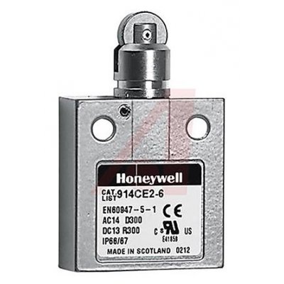 Honeywell 914CE2-6A Snap Action Limit Switch Roller Plunger