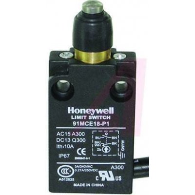 Honeywell 91MCE3-P1 Snap Action Limit Switch Plunger Die Cast Zinc