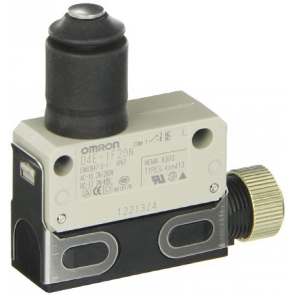 Omron D4E-1F20N Snap Action Limit Switch Plunger NC/NO