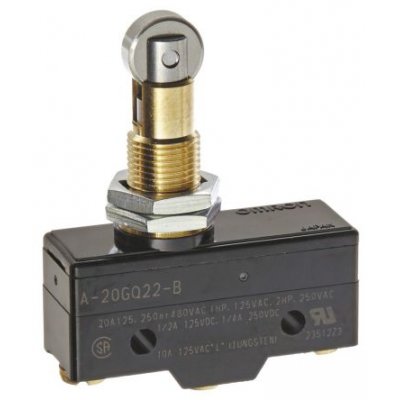 Omron A-20GQ22-B Snap Action Limit Switch Roller Plunger