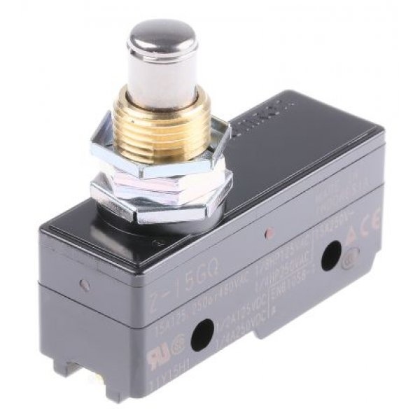 Omron Z-15GQ IP00 Snap Action Limit Switch Plunger Thermosetting Resin