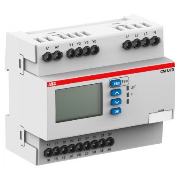 ABB 1SVR560730R3401 CM-UFD.M31 Frequency, Voltage Monitoring Relay, 1, 3 Phase, SPDT, DIN Rail