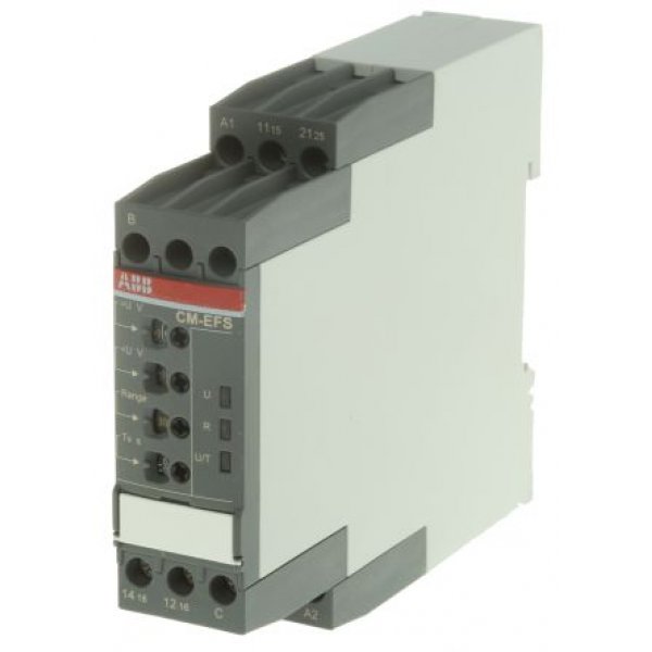 ABB 1SVR730750R0400 CM-EFS.2S Voltage Monitoring Relay, 1 Phase, DPDT, DIN Rail