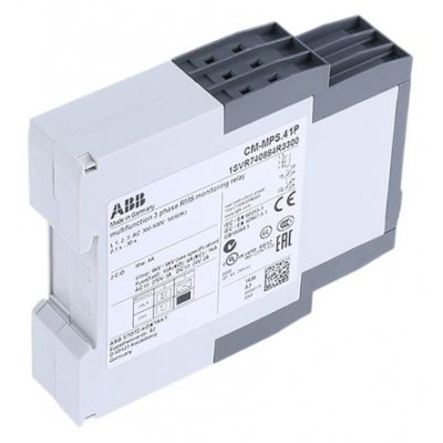 ABB 1SVR740884R3300 CM-MPS.41P Phase, Voltage Monitoring Relay, 3 Phase, DPDT, 300 → 500V ac, DIN Rail